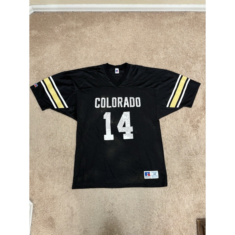 Vintage Russell Athletic Colorado Buffaloes CU Mesh Football Jersey Size 48